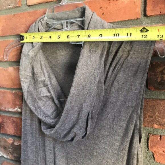 Max Studio Sleeveless Cowl Neck Jumpsuit Wide Leg  Pocket Stretch Pant Neutral - Picture 10 of 16